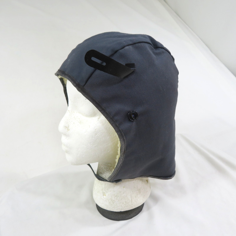 Helmet Liner? Motorcycle Work Bike Blue Twill Sherpa Lined Skull Cap Vintage